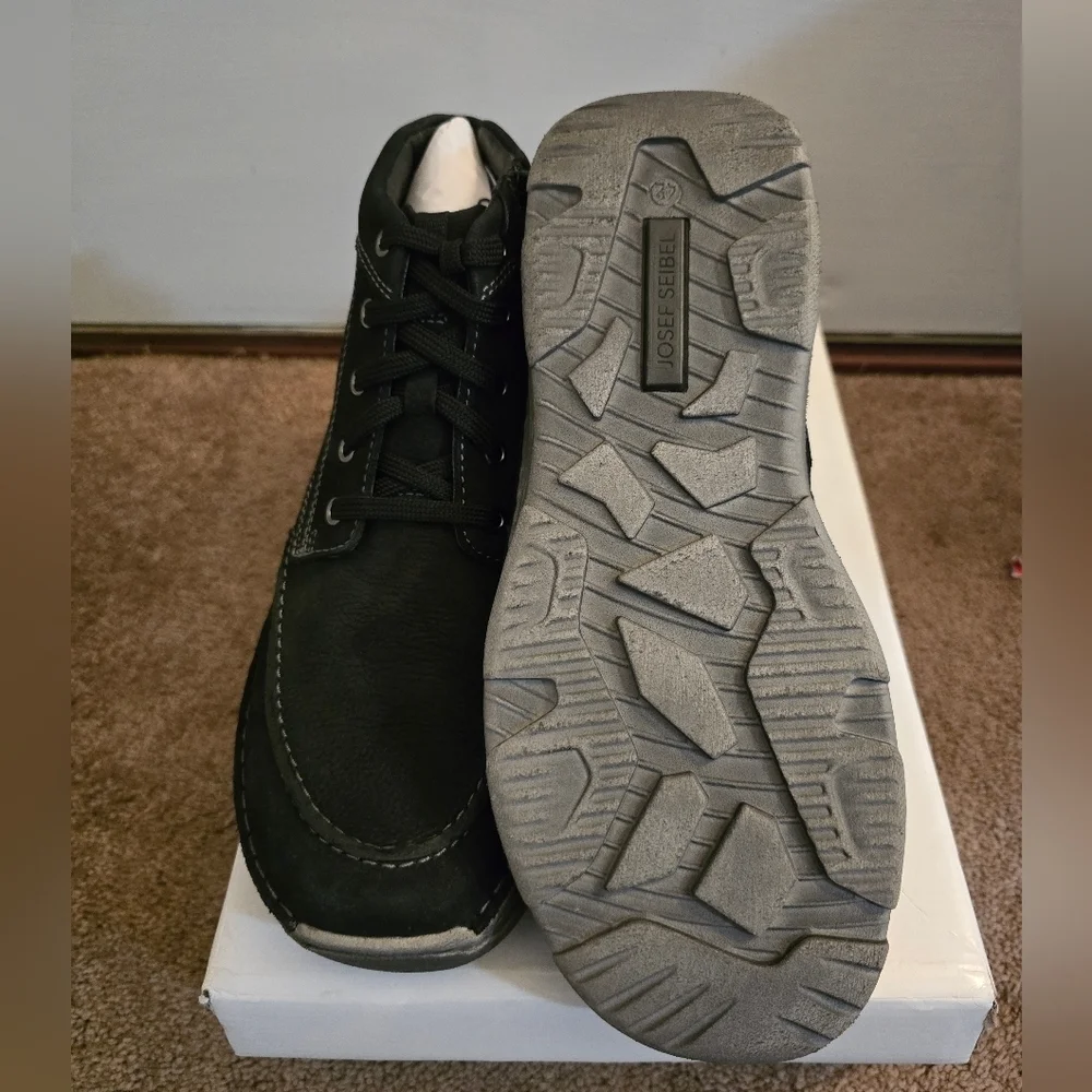 Josef Siebel Black Leather Men's Shoes EU 42 Or 8 5-9 US NWT